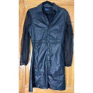 tractrBlu Dress Black Size SM Fun See Through Sleeves